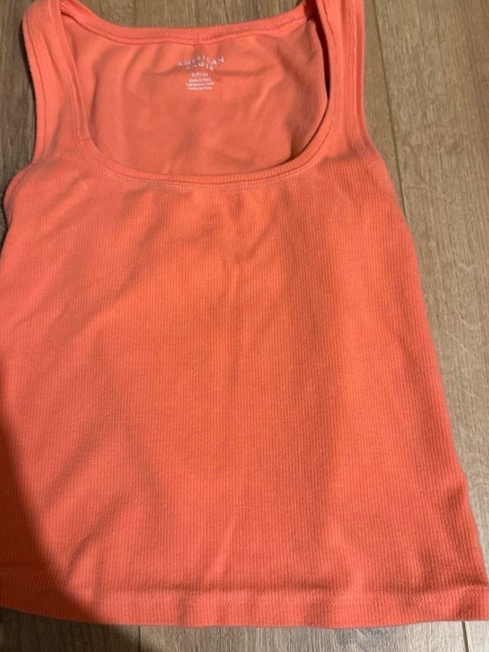 Women’s S American Eagle Outfitters Coral Ribbed Tank